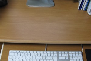 整理後の机の上
